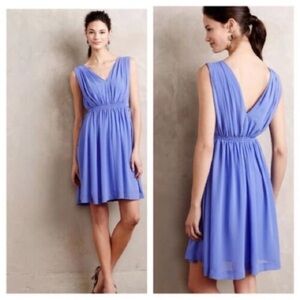 HD in Paris Anthropologie Lavana Pleated V-Neck Sleeveless A-Line Dress